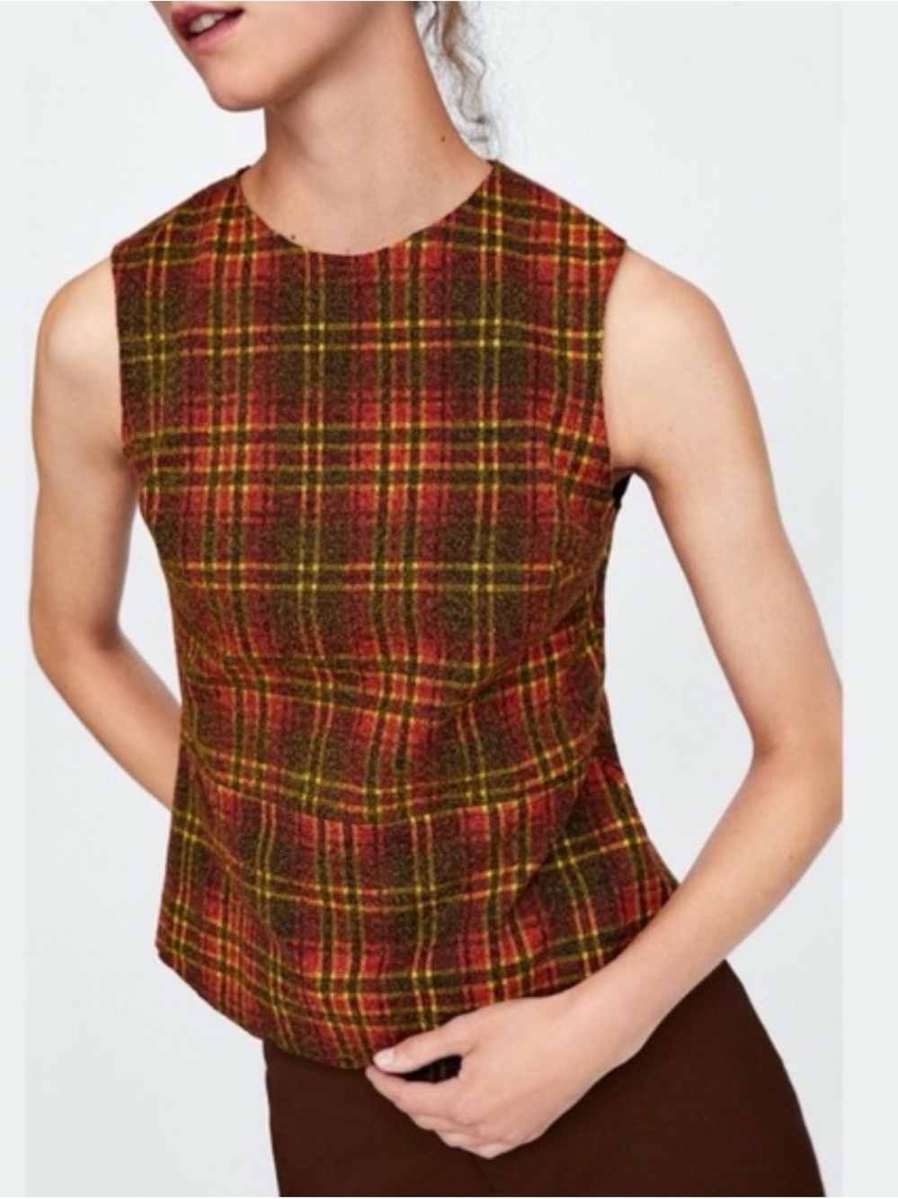 Plaid Sleeveless Tank Top